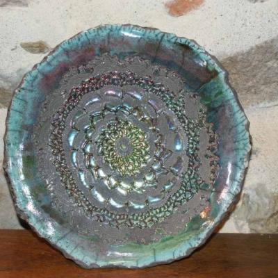 Coupe Raku turquoise