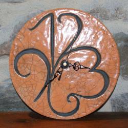 Horloge orange Raku