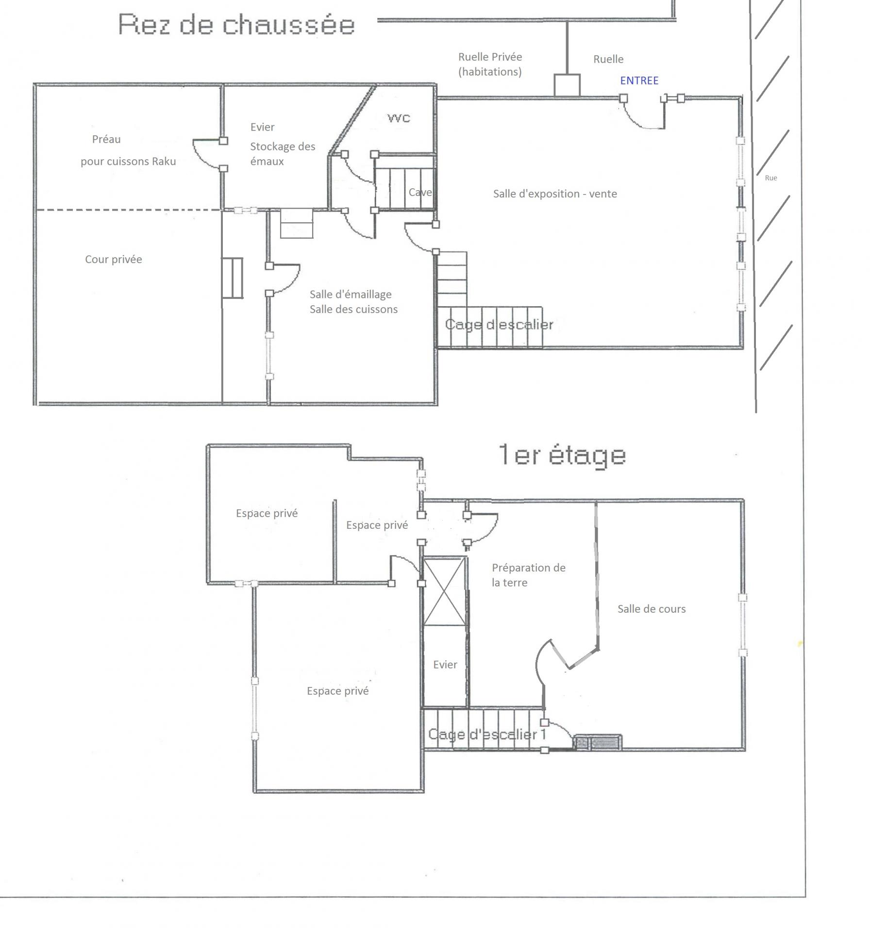 Plans atelier st martin rdc et 1er etage